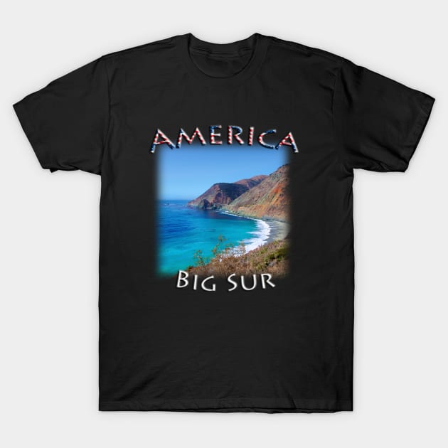 America - Big Sur T-Shirt by TouristMerch